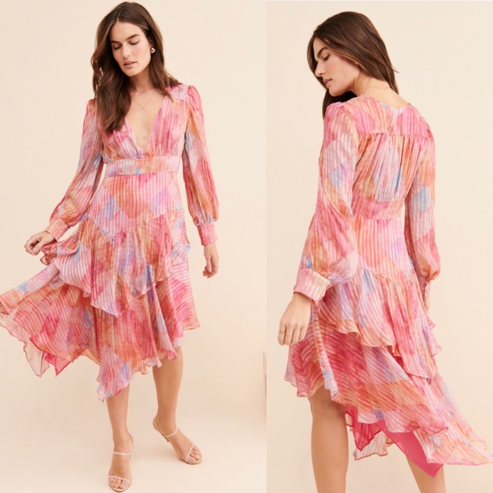 LoveShackFancy Multicolor Ruffle Dress